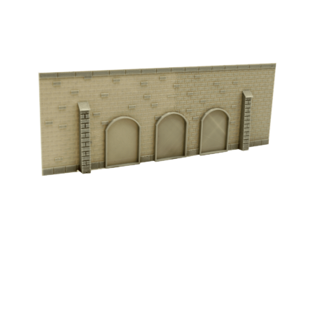 Backsteinmauer mit Galerie unlackiert