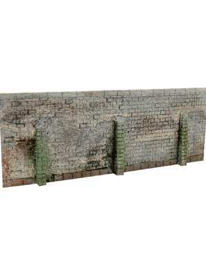 Backsteinmauer mit Stützen lackiert