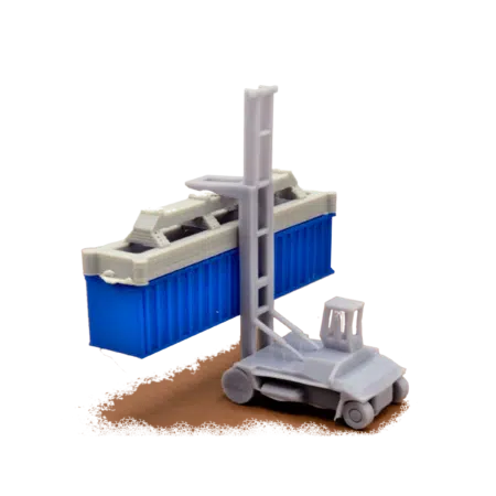 Containerstapler mit Container