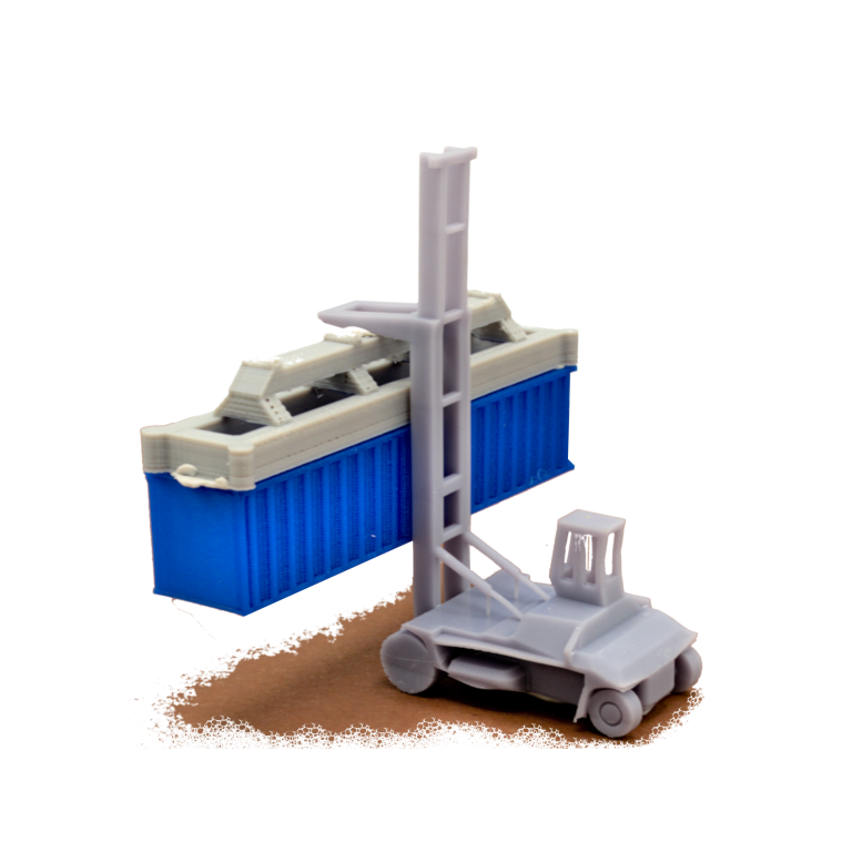 Containerstapler mit Container