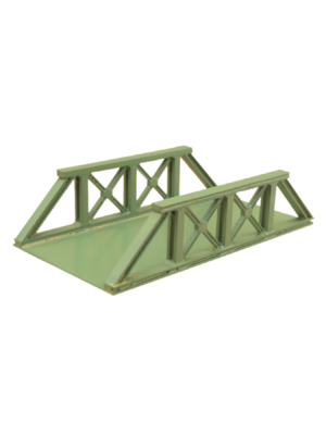 Spur N Stahlbrücke flach zweigleisig grün