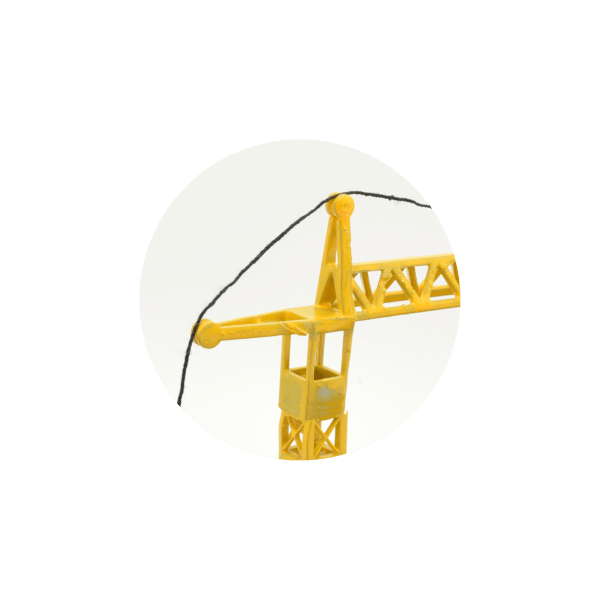 Turmdrehkran gelb/orange als mini Bausatz
