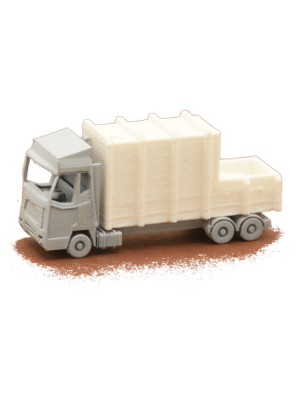 LKW Motorwagen mit Containerpresse weiss