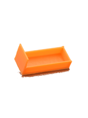 Abrollcontainer Bauschutt flach orange