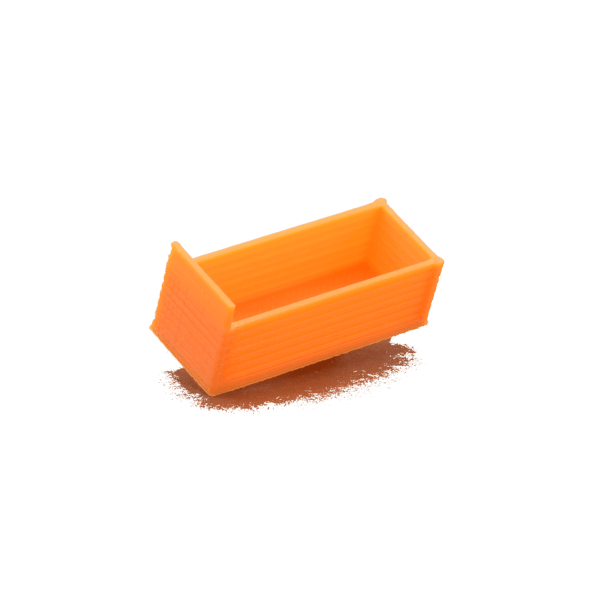 Abrollcontainer Bauschutt hoch orange