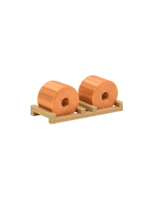 Kupfer Coils gewickelt mit Holzbock