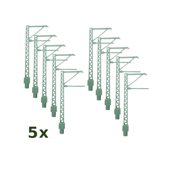 Spur N Oberleitung Einzelmast grün 50er Pack