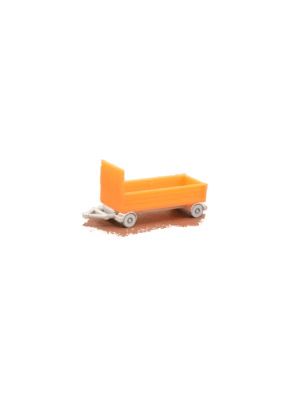 LKW Anhänger Abrollcontainer orange