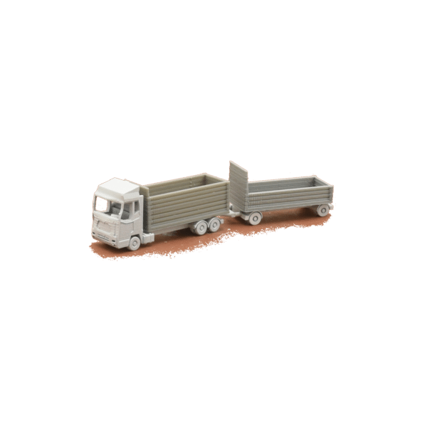 LKW Gliederzug mit Abrollcontainern grau-silber