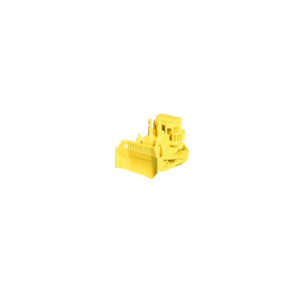 Spur Z Bulldozer Kettenräumer gelb
