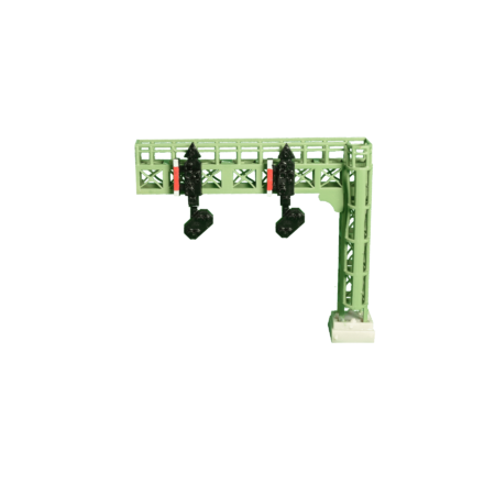 Spur N Signalausleger 2 Gleise mit Ausfahrt und Vorsignal