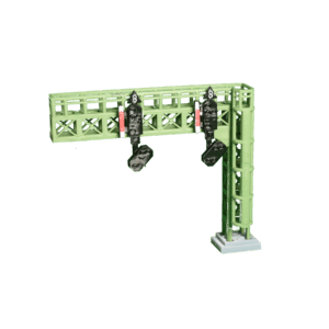 Spur TT Signalausleger 2 Gleise mit Ausfahrt und Vorsignal