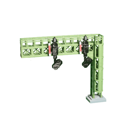 Spur TT Signalausleger 2 Gleise mit Ausfahrt und Vorsignal