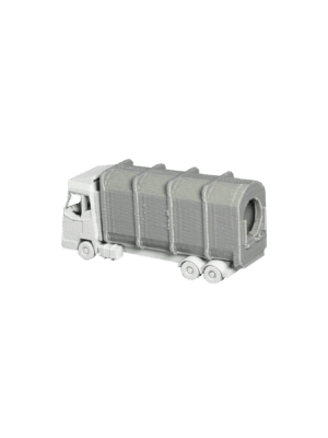 Müllwagen für Mülleimer / grau
