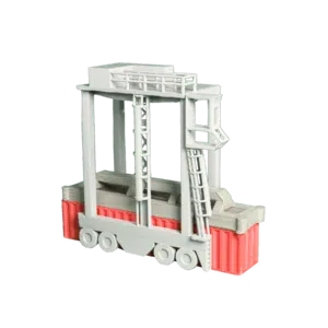 Spur TT Straddle Carrier mit Container