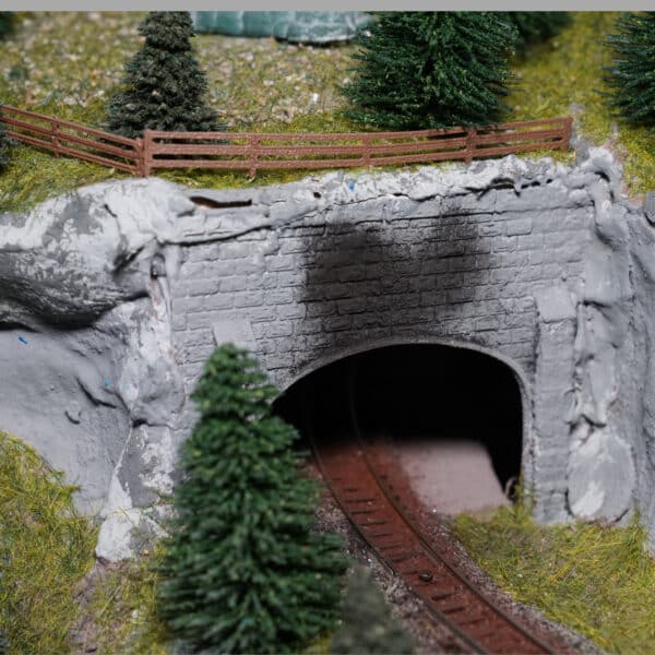 Spur N Tunnelportal tief Dampflok