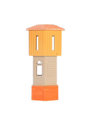 Wasserturm Bahnwasser mehrfarbig mit Ziegeldach Spur N