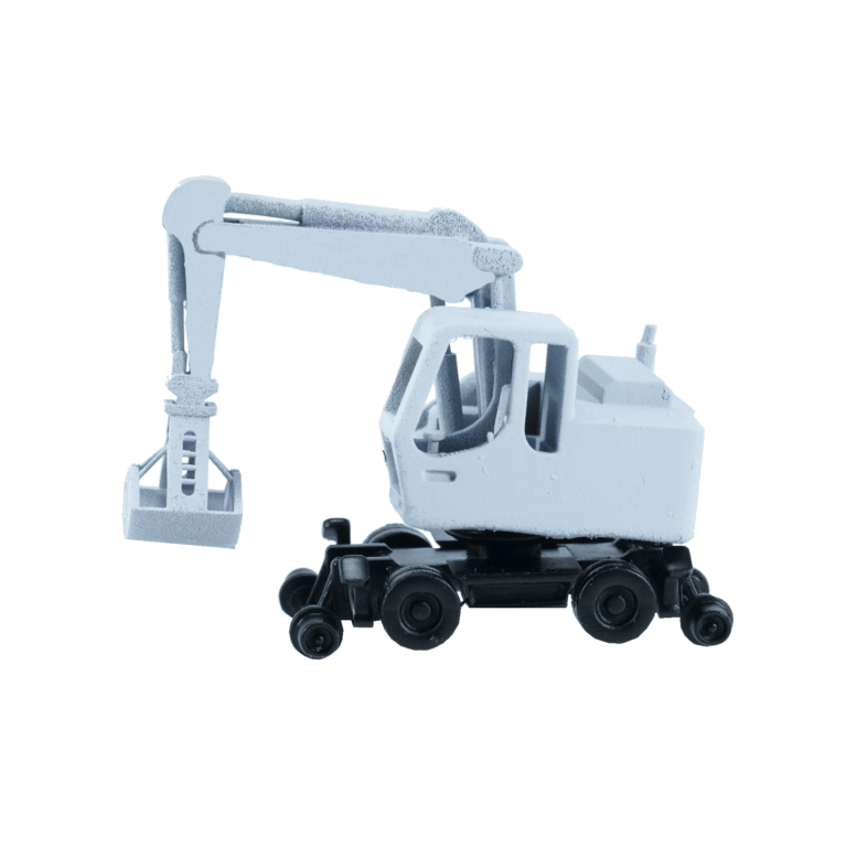 Spur TT Zweiwegebagger grau mit Korb