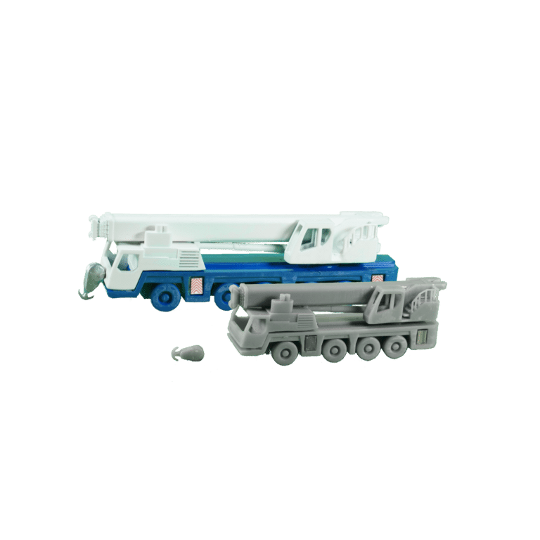 Spur N Mobilkran 4 Achsen weiss blau