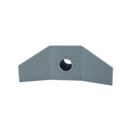 Wasserdurchlass gemauert mit Rohr einfach