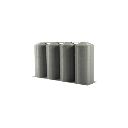 Spur Z Getreidesilo vierfach Lagersilo kurz