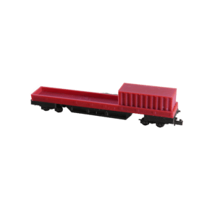 Spur N Flachwaggon mit Container dunkelrot