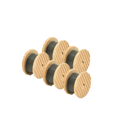 Spur N Kabelrolle groß schwarz 5er Pack