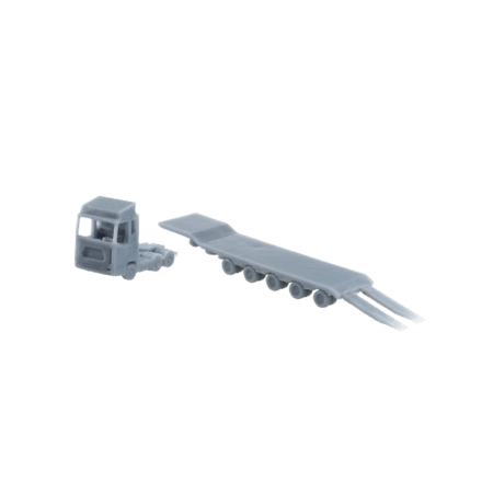 Spur N LKW mit Semitieflader leer