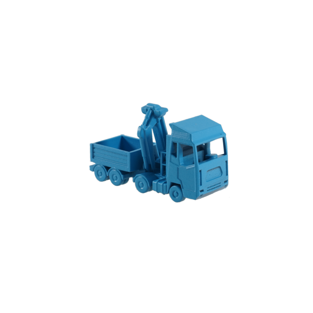 Spur N Kranzugmaschine lang blau