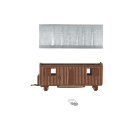 Spur N Zirkus wohnwagen lang braun Bausatz