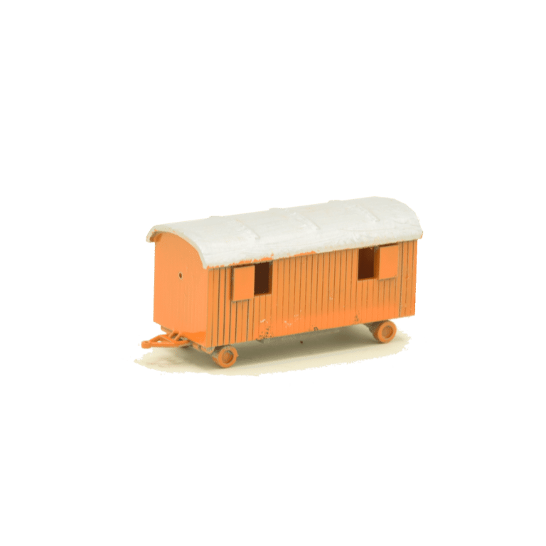 Spur N Bauwagen Anhänger orange