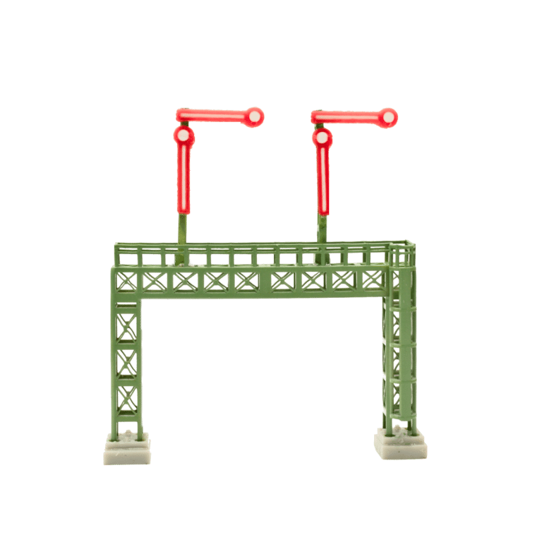 Spur N Signalbrücke zweigleisig mit Formsignalen