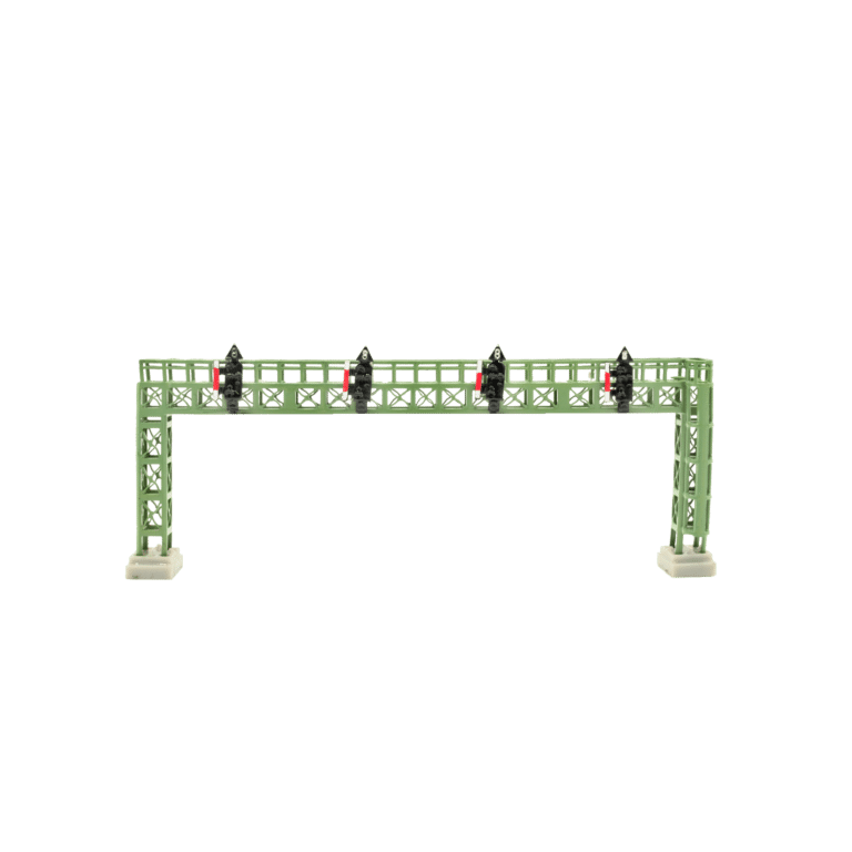 Spur N Signalbrücke viergleisig mit Ausfahrtsignal