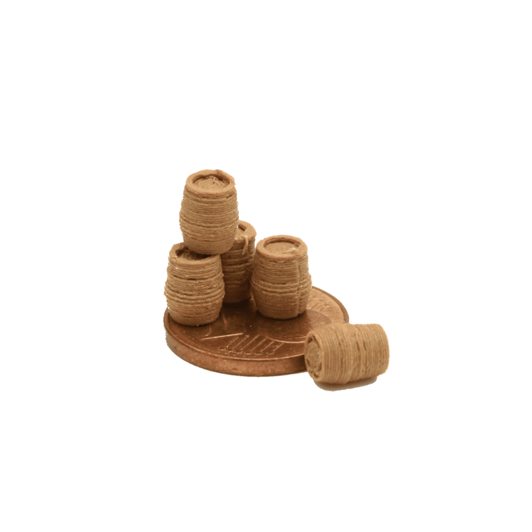 Spur N Weinfässer Set mittelbraun 5er Pack