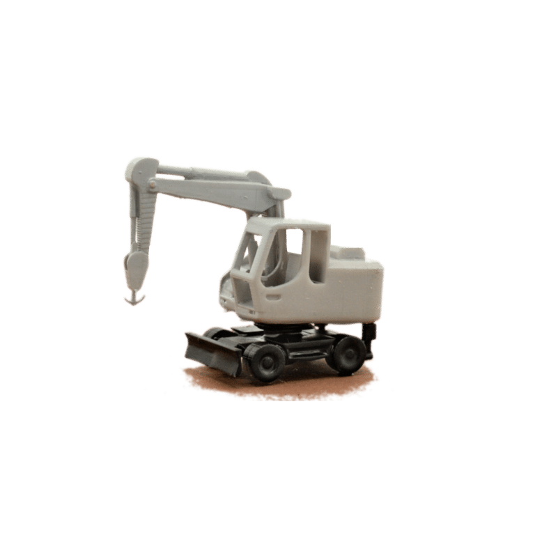 Spur N Radbagger grau mit Haken