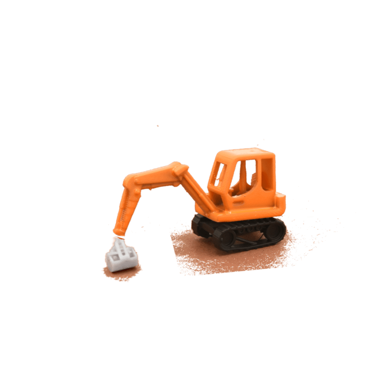 Spur N Mini Kettenbagger orange