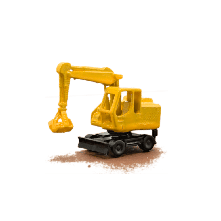 Spur N Radbagger gelb mit Korb
