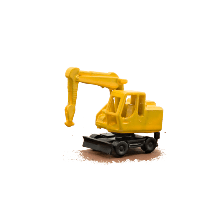 Spur N Radbagger gelb mit Haken