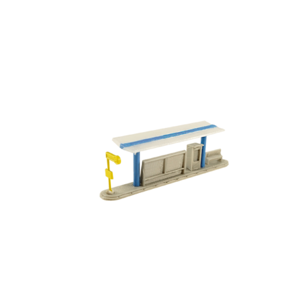 Spur N Bushaltestelle überdacht blau