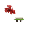 Spur N Traktor rot klein mit Anhänger flach