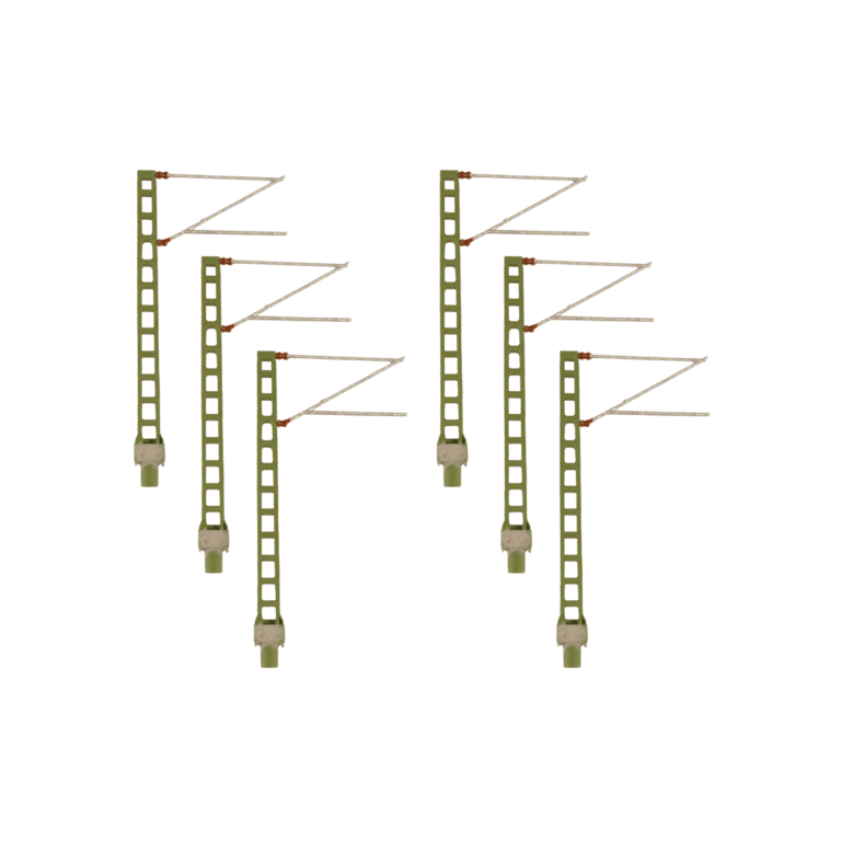 Spur N Oberleitung einseitig Flachrahmen Mast 7m 6er pack