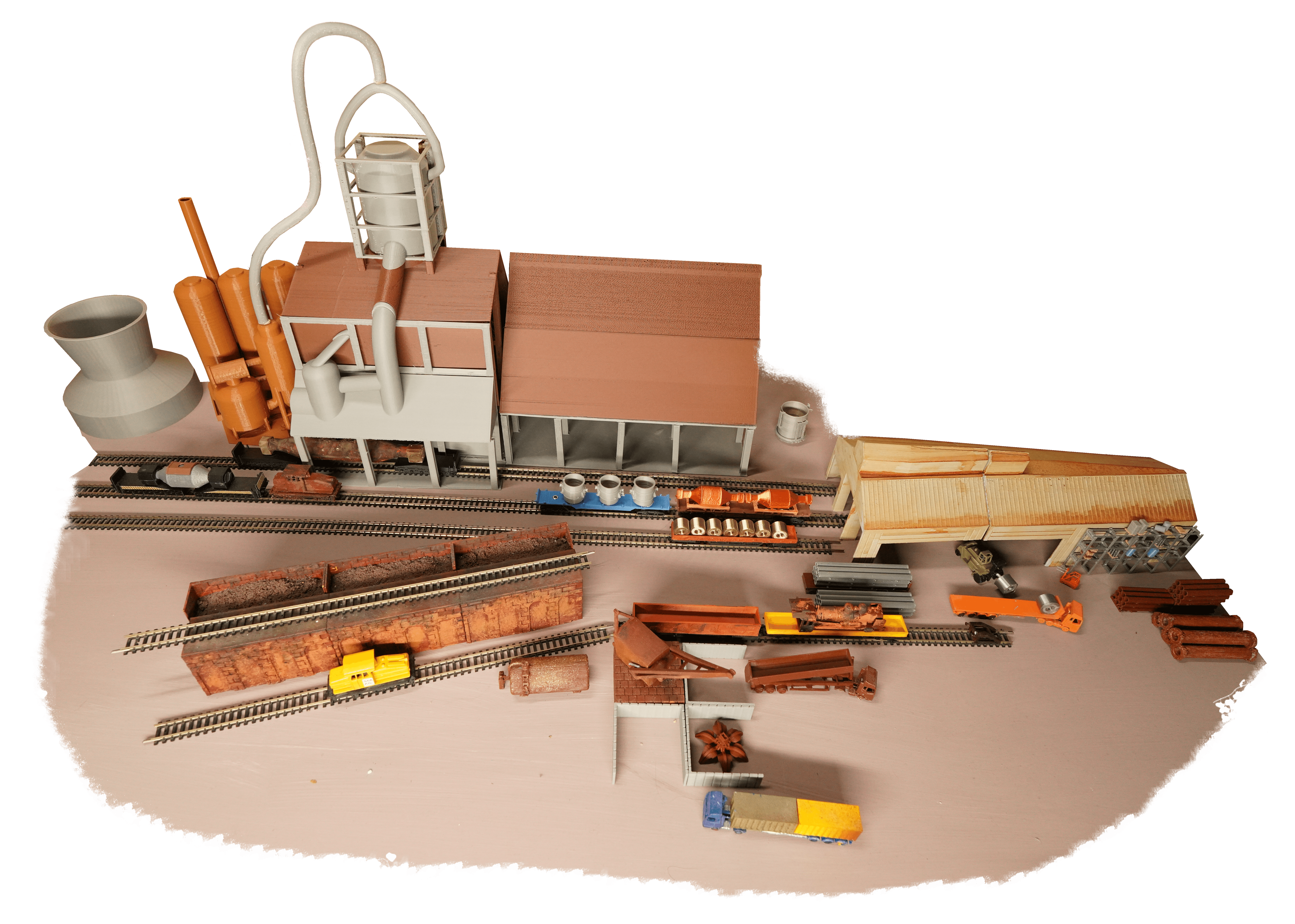 Kit De Construction Silo Avec Bureau Et Stockage - Échelle N (1:160) - Walthers - Neuf - Pour Réseau De Trains Miniatures