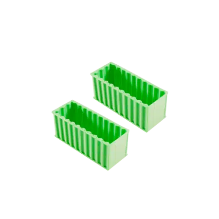 Spur N Open Top Container Schrottcontainer 2er Pack grün