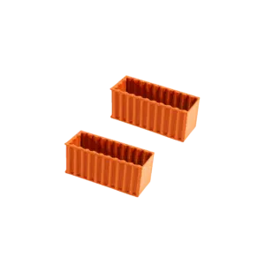 Spur N LKW mit 2x Schrottcontainern orange