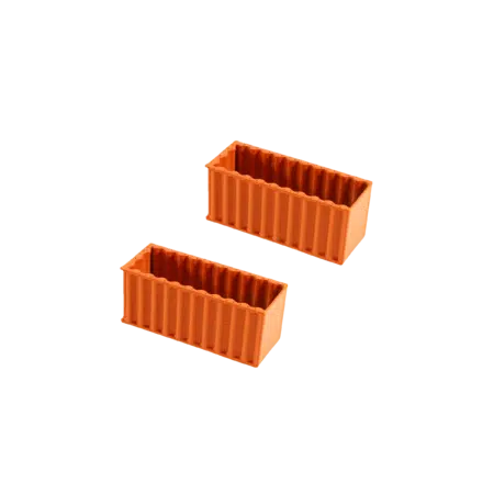 Spur N LKW mit 2x Schrottcontainern orange