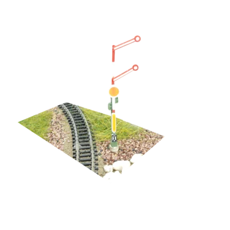 Spur N Hauptsignal mit Vorsignal Formsignal