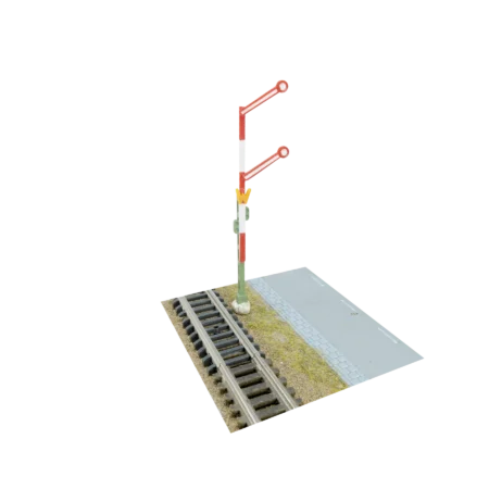 Spur TT Hauptsignal mit Wartezeichen Ra 11 zwei Kellen