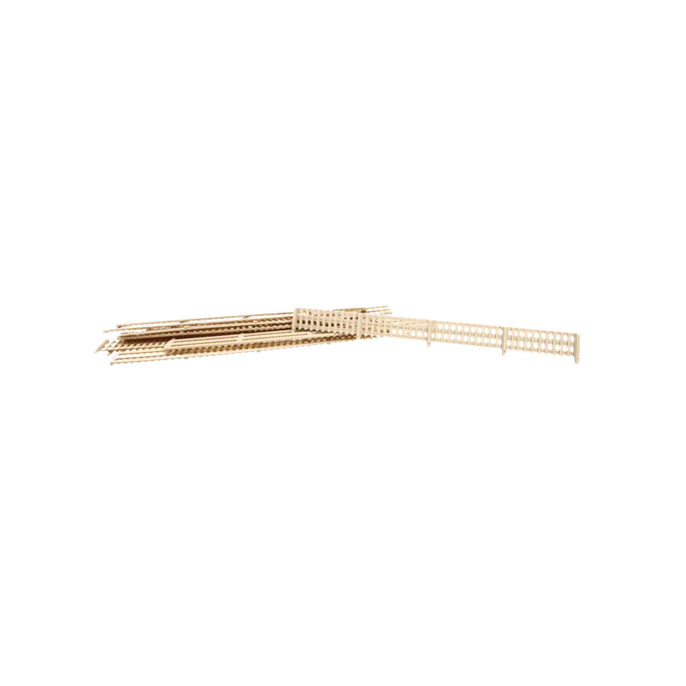 Spur TT Senkrechtzaun mittelbraun Set 10er Pack