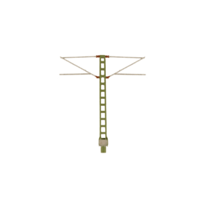 Spur TT Oberleitung zweigleisig Mast 7m