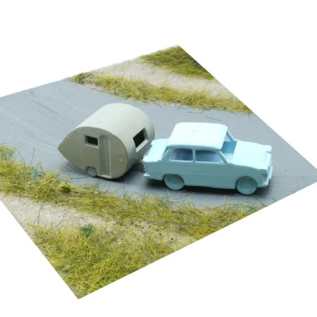 Spur TT Trabant hellblau mit Camping Ei